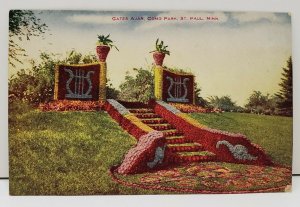 St Paul Minnesota Gates Ajar, Como Park Colorized Postcard c1910