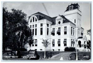 c1940's Court House Building Sidney Iowa IA RPPC Photo Unposted Vintage Postcard