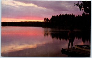 Postcard - Sunset On Forest lake - Kirksville, Missouri