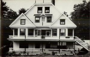 Camden ME Rock Haven Inn c1950s-60s Real Photo Postcard