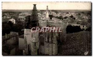 Postcard Moderne Saint Martin De Re Ruins Dee l & # 39Eglise And The City