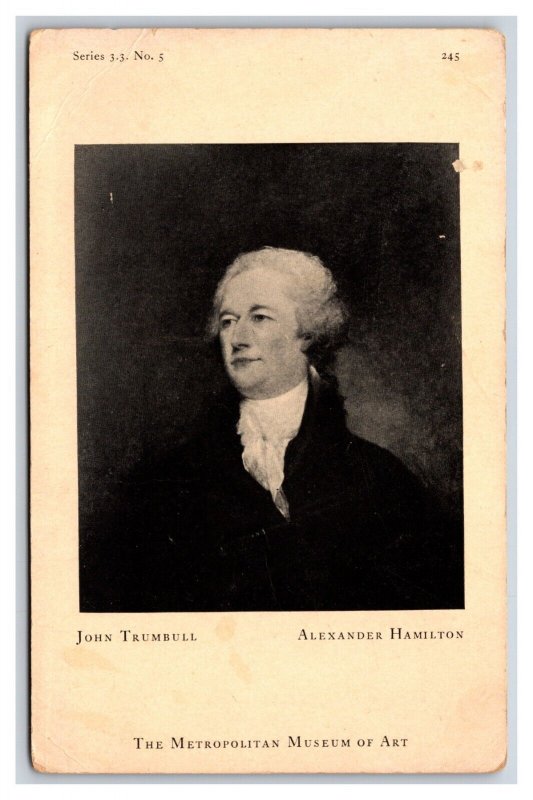 Alexander Hamilton Portrait By John Trumbull UNP MOMA DB Postcard W7