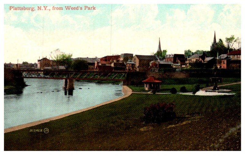 New York   Plattsburg , View from Weed's Park