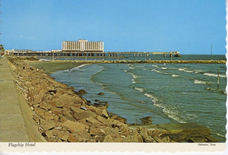 Flagship Hotel Galveston TX Texas Hotels Unused Vintage Postcard D22