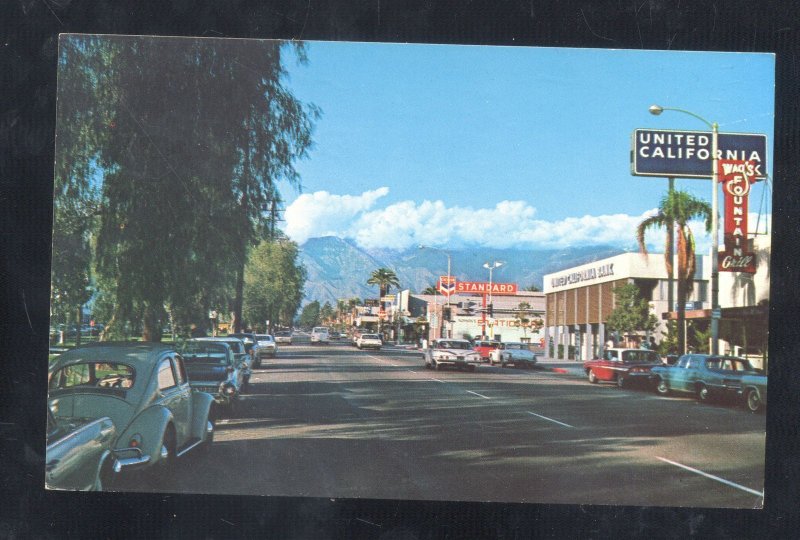 ONTARIO CALIFORNIA DOWNTOWN STREET SCENE OLD CARS VINTGAE POSTCARD
