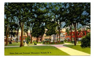 NY - Hornell. Union Park & Veterans' Monument