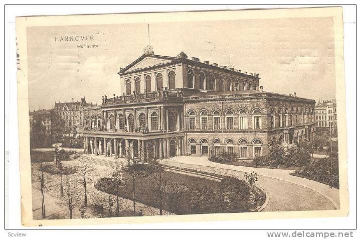 Hannover , Germany , PU-1911 , Hoftheater