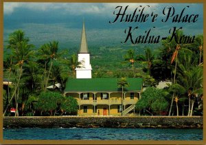 Hawaii Kailua-Kona Hulihe'E Palace and Moku'aikaua Church Steeple