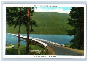 C. 1915-20 Redwood California Bridge Across The Big Lagoon Postcard P222E