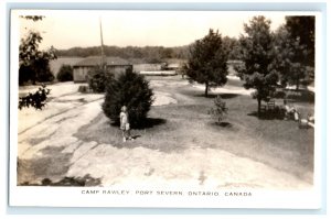 Camp Rawley Port Severn Ontario Canada Real Photo RPPC Postcard (EY3)