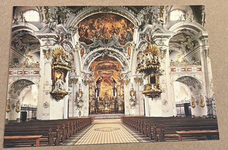 POSTCARD UNUSED - NAVE WITH CHOIR, EINSIEDELN, SWITZERLAND