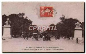 Old Postcard Paris Champs Elysees