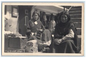 c1920 Tibetan Store Selling Nut Burlington Darjeeling Studio Tibet RPPC Postcard 