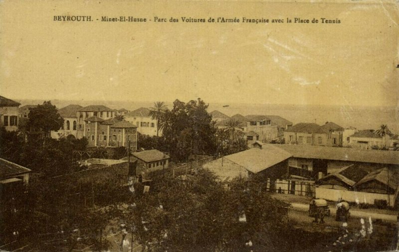 lebanon, BEIRUT BEYROUTH بيروت, Minet-El-Husne, Voitures Armée Francaise (1920s)