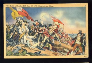 Charlestown, Massachusetts/MA Postcard, The Battle Of Bunker Hill, 1946!