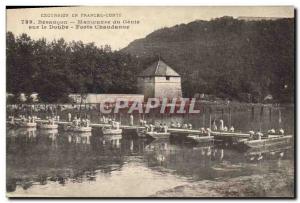 Postcard Old Army Tour Besancon Franche Comte Maneuver of Genie on the Doubs ...