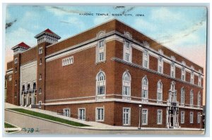1942 Masonic Temple Exterior Building Sioux City Iowa Vintage Antique Postcard