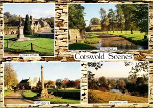 Postcard UK ENG Cotswold Scenes Lower Swell Broadwell Condicote Donnington