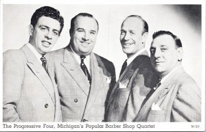 Postcard MI Detroit The Progressive Four Popular Barber Shop Quartet 1950s V193