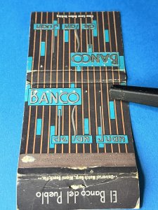 Vintage Matchbook Cover: Banco de San Juan, Santurce, Puerto Rico MB169