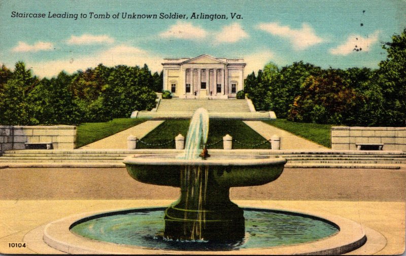 Virginia Arlington Staircase Leading To Tomb Of The Unknown Soldier 1948