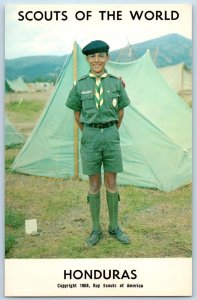 c1968's Honduras Scouts Of The World Boy Scouts Of America Youth Tents Postcard