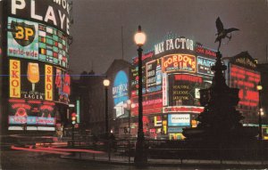 Postcard Piccadilly Circus Nighttime London United Kingdom