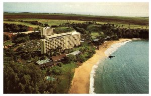 Aerial View Kauai Surf Hotel Kalapaki Beach Hawaii Postcard