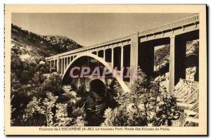 Old Postcard surroundings L & # 39Escarene New Road Bridge Locks Peille