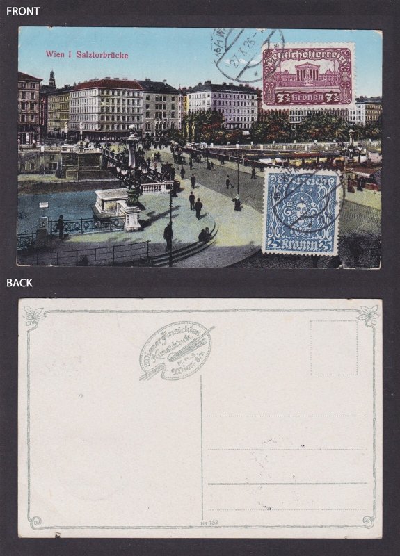 Postcard, Austria Vienna, Wien I Salztorbrücke