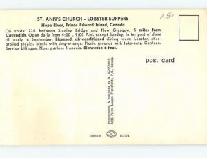 Pre-1980 LOBSTER SUPPLIERS AD Stanley Bridge & New Glasgow & Cavendish PE B8524