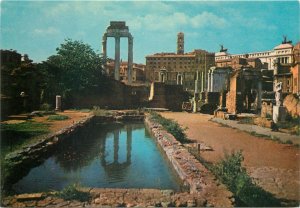 Italy Roma romain forum ruins pool Postcard