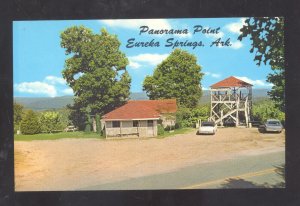 EUREKA SPRINGS ARKANSAS PANORAMA POINT 1960's CARS VINTAGE POSTCARD