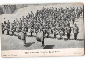 State of Victoria Australia Postcard 1907-1915 State Education Cadet Bands