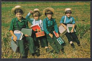 Amish School Boys,Pennsylvania Dutch Country BIN