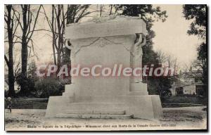 Postcard Blois Old Square Of The Republic Monument Aux Morts Pupil Of The Gre...
