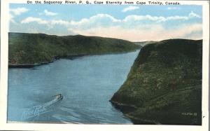 Cape Eternity on Saguenay River from Cape Trinity QC, Quebec, Canada - WB