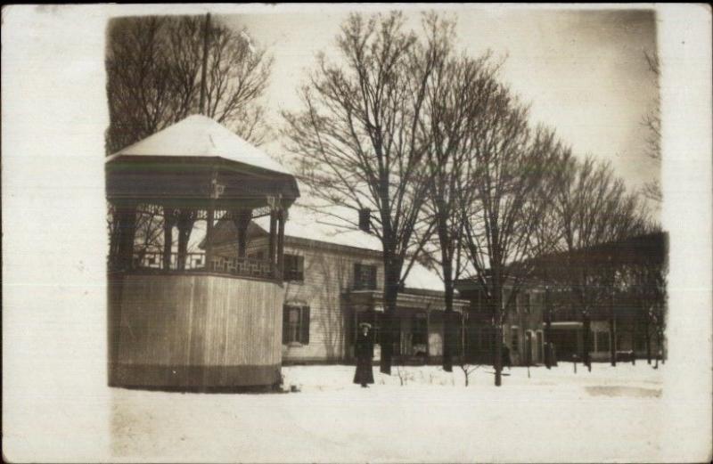 Park & Bandstand - Georgetown NY Cancel c1910 Real Photo Postcard