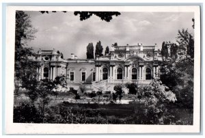 Ukraine Postcard Palace in May Day Park Monument of 18th Century 1962 RPPC Photo