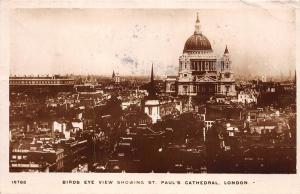 BR60209 bird s eye view showing st paul cathedral london  uk  real photo