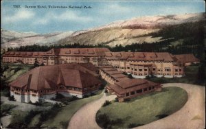 Yellowstone National Park Wyoming WY Canyon Hotel c1900s-20s Postcard