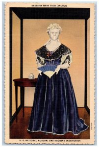 Dress Of Mary Todd Lincoln Postcard US National Museum Smithsonian Institution