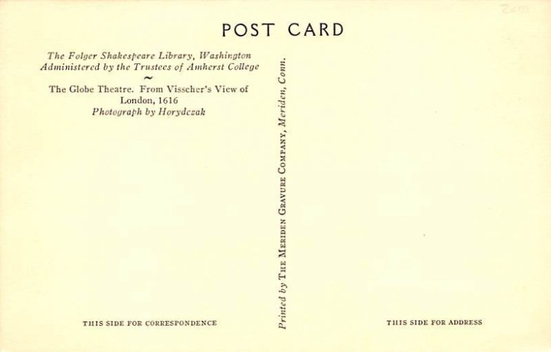 The Globe London Theater Unused 