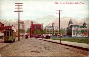 Postcard Twenty-Fifth Street in Ogden, Utah