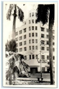 1950 Hotel International Casino Building View Panama RPPC Photo Postcard
