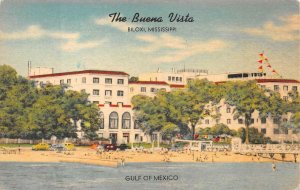 THE BUENA VISTA GULF OF MEXICO BILOXI MISSISSIPPI POSTCARD (c. 1940s)