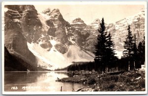 1948 Moraine Lake Canada Banff National Park Real Photo RPPC Posted Postcard