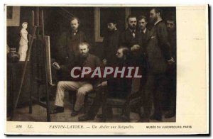 Old Postcard Fantin Latour A Workshop For Batignolles Paris Musee du Luxembou...