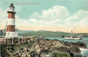 c1910 Postcard; Light House at Entrance to Port Antonio Jamaica Caribbean