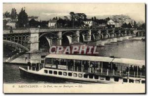 Old Postcard Parc de St Cloud View The Bridge On Boulogne Peniche